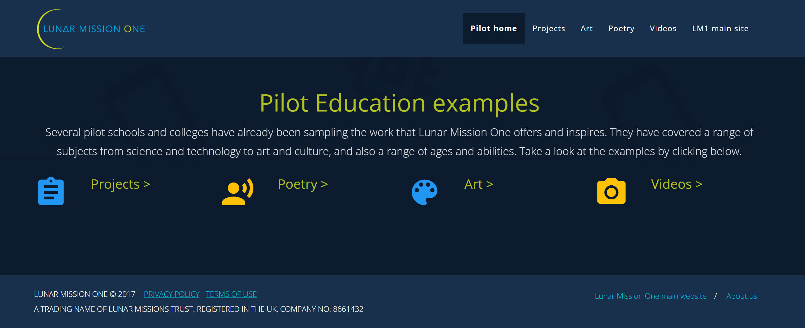 Pilot Education examples site